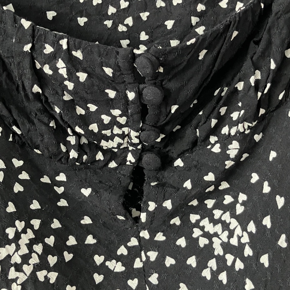 Anthropologie Heart Starburst Puff Sleeve Juliet Mini Dress NWOT - Picture 6 of 13